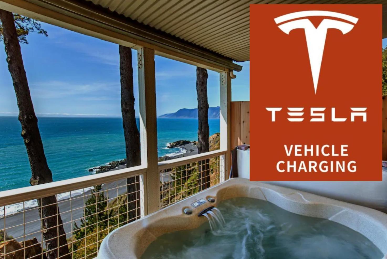 Amazing Oceanview 2 Bedroom Oceanfront! By Oceanviewhottubs Shelter Cove, Ca Tesla Ev Station المظهر الخارجي الصورة